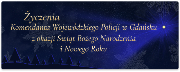 2025 Życzenia Komendanta Wojewódzkiego Policji w Gdańsku z okazji Świąt Bożego Narodzenia i Nowego Roku