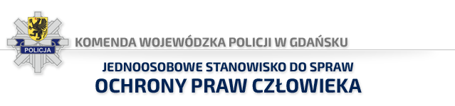 Komenda Wojewódzka Policji w Gdańsku - LOGO, jednoosobowe stanowisko do spraw ochrony praw człowieka