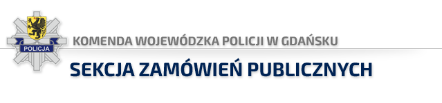 Komenda Wojewódzka Policji w Gdańsku - LOGO, sekcja zamówień publicznych