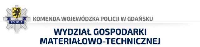 Komenda Wojewódzka Policji w Gdańsku - LOGO, wydział gospodarki materiałowo-technicznej