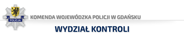 Komenda Wojewódzka Policji w Gdańsku - LOGO, wydział kontroli