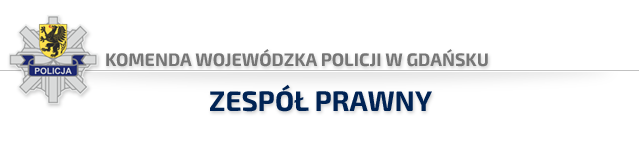 Komenda Wojewódzka Policji w Gdańsku - LOGO, zespół prawny