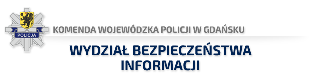Komenda Wojewódzka Policji w Gdańsku - LOGO, wydział do spraw ochrony informacji niejawnych