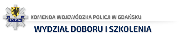 Wydział Doboru i Szkolenia Komendy Wojewódzkiej Policji w Gdańsku top graficzny