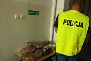 Policjant przeprowadza oględziny