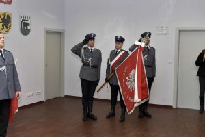 policjanci na uroczystości