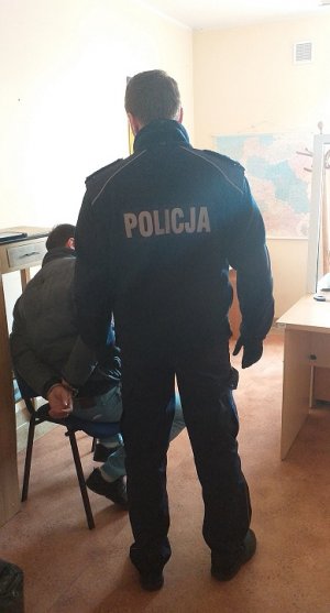 policjant i zatrzymany