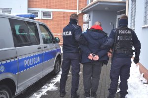 policjanci i zatrzymany