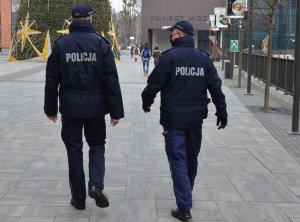 Policjanci prowadzą kontrole