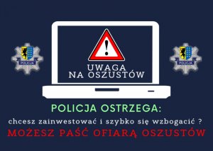 ostrzeżenie policjantów o oszustwach