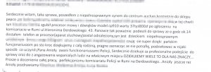 e-mail z podziękowaniem dla policjantów