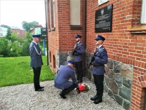 policjanci w trakcie obchodów Święta Policji w swojej jednostce