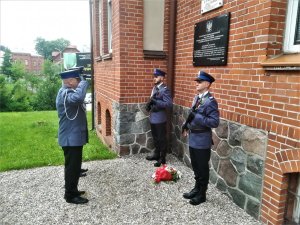 policjanci w trakcie obchodów Święta Policji w swojej jednostce