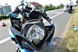 motocykl oraz pojazd uczestniczący w zdarzeniu drogowym