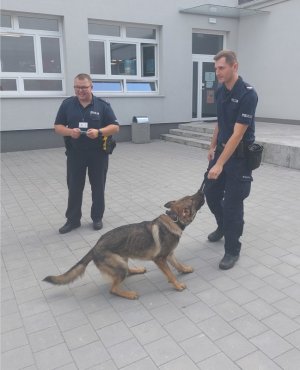 policjanci podczas festynu rodzinnego z dziećmi