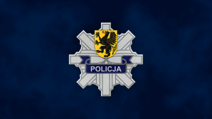 plansza z gwiazdą policyjną pomorskiej policji