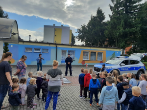 Policjanci w trakcie działań