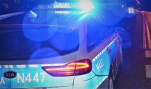 Policjanci na miejscu wypadku