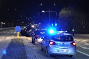 policjanci pracowali na miejscu wypadku