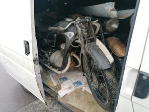 zabezpieczony motocykl