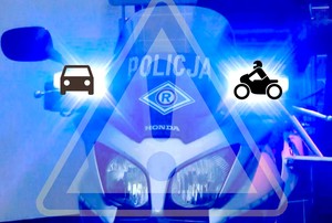 policjant na motocyklu