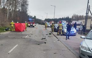 policjanci pracowali na miejscu wypadków drogowych