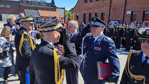 Medal z okazji 30-lecia  Państwowej Straży Pożarnej dla Komendanta Wojewódzkiego Policji w Gdańsku