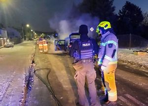 policjanci zabezpieczali miejsce zdarzenia