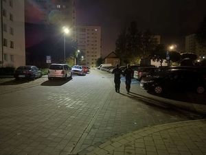 policjanci podczas nocnych działań