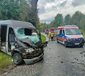 policjanci pracowali na miejscu wypadku