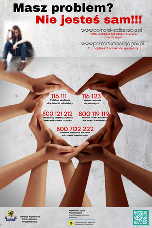 Zdjęcie ulotki z numerami pomocowymi