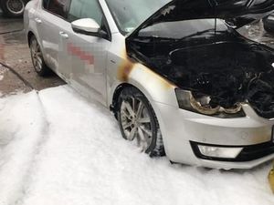 płonące auto zauważył I zastępca komendy w Wejherowie