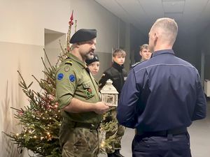 Spotkanie policjantów z harcerzami