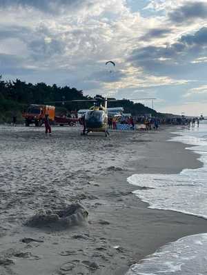 akcje służb na plaży