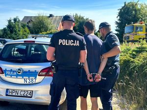 Policjanci podczas działań