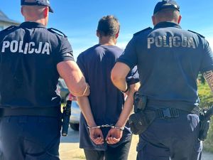 Policjanci podczas działań