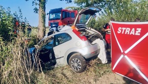 policjanci podczas wolnego od służby pomagali w wypadku