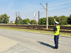 Policjant kierujący ruchem