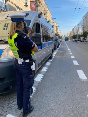 policjanci podczas działań