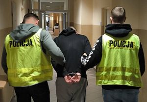 Policjanci z zatrzymanym