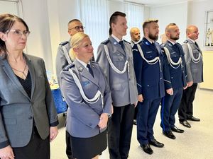 Uroczyste zdanie stanowiska przez Komendanta Powiatowego Policji w Wejherowie insp. Annę Kos