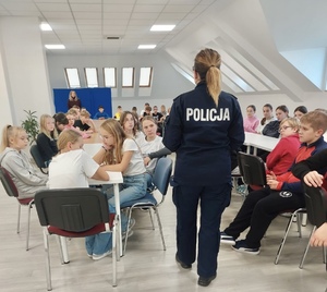 Policjanci podczas spotkania
