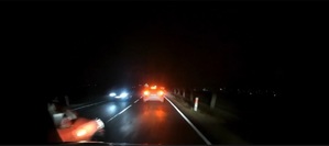 niebezpieczny manewr uchwycony w kadrze