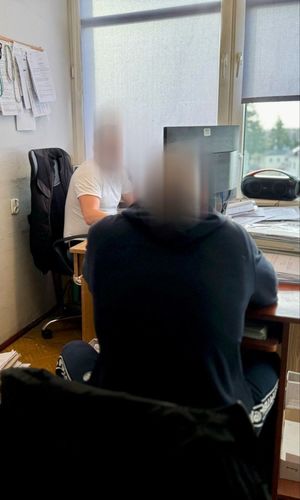 zatrzymany podczas czynności