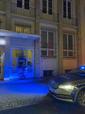 zatrzymany i spalony bankomant