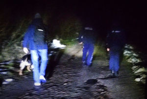 policjanci podczas poszukiwań