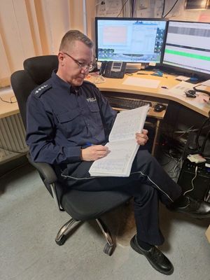 dyżurny podczas służby