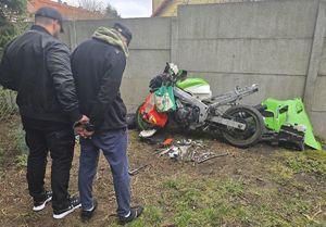 zatrzymany i odzyskany motocykl