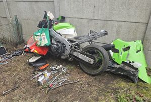 zatrzymany i odzyskany motocykl