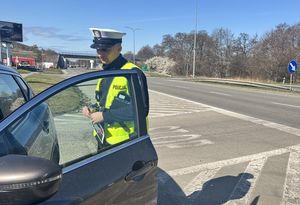 mundurowi podczas kontroli